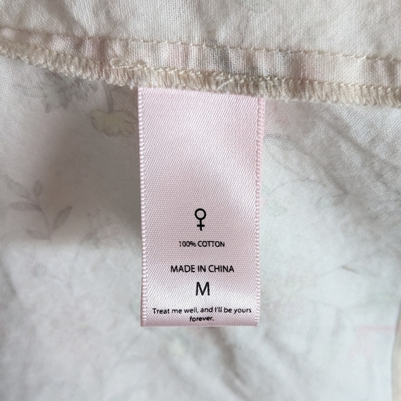 Selkie The Renaissance Gown 100% Cotton Pink Floral sz M - Sold By Anthropologie - Picture 8 of 11